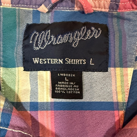 Wrangler Multicolor Plaid Western Shirt - Picture 2 of 16